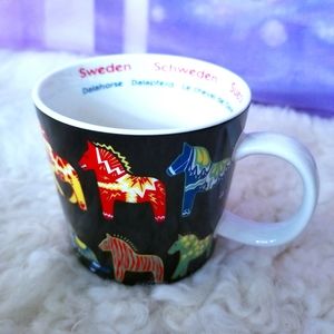 Allan Flink Souvenirer Dalahorse Porcelain Mug